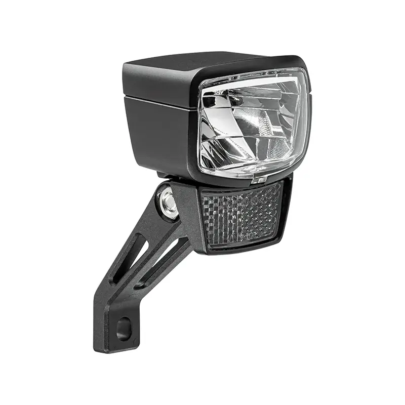 Éclairage Vélo VAE - E-Bike Avant Sur Fourche Axa Nxt 80 E-Bike 6-12V 80Lux Homologué Noir Compatible Dynamo - Pour Voir A 100M Et Visible A 5.5Kms
