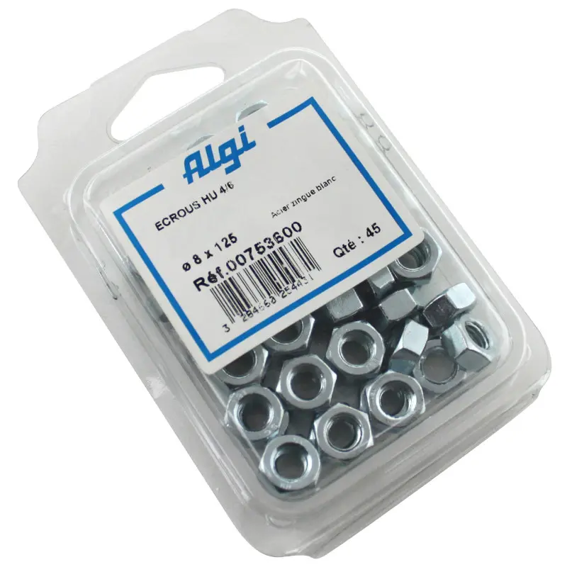 Écrou Algi 6 Pans Diam 8 (Blister De 45) (00753600)