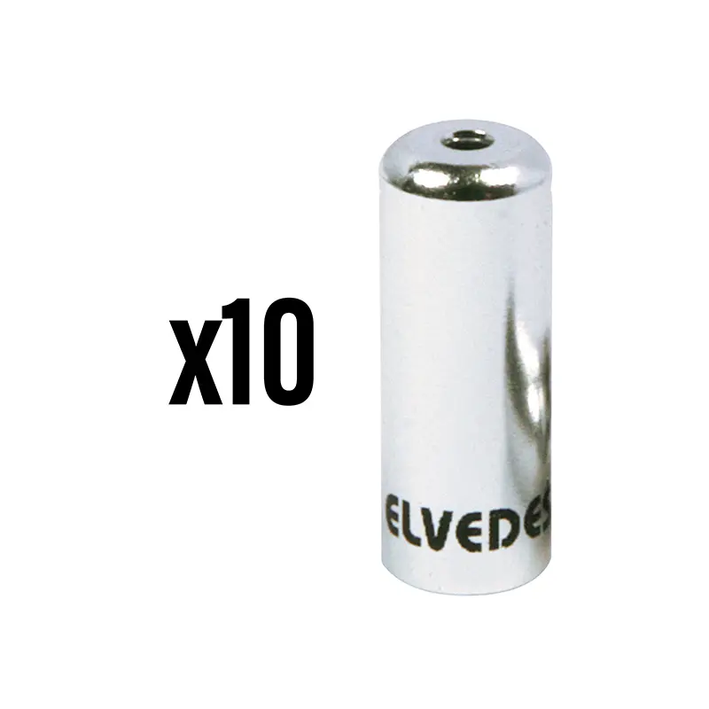 Embout De Gaine Dérailleur 4,2 mm Alu Argent (Vendu Par 10) -Elvedes-