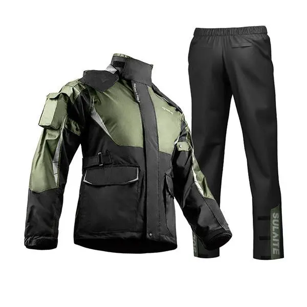 Ensemble veste et pantalon de pluie moto réfléchissants