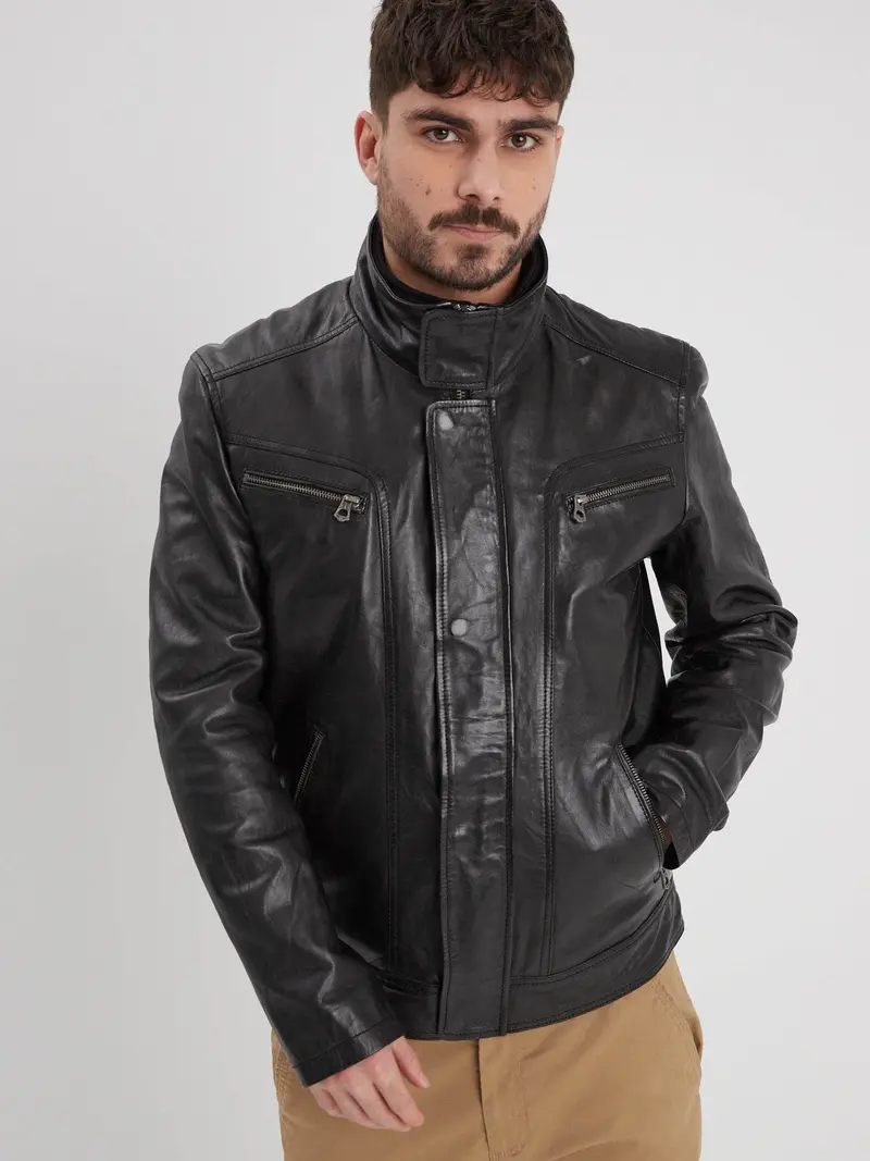 Falconero - Blouson cuir homme