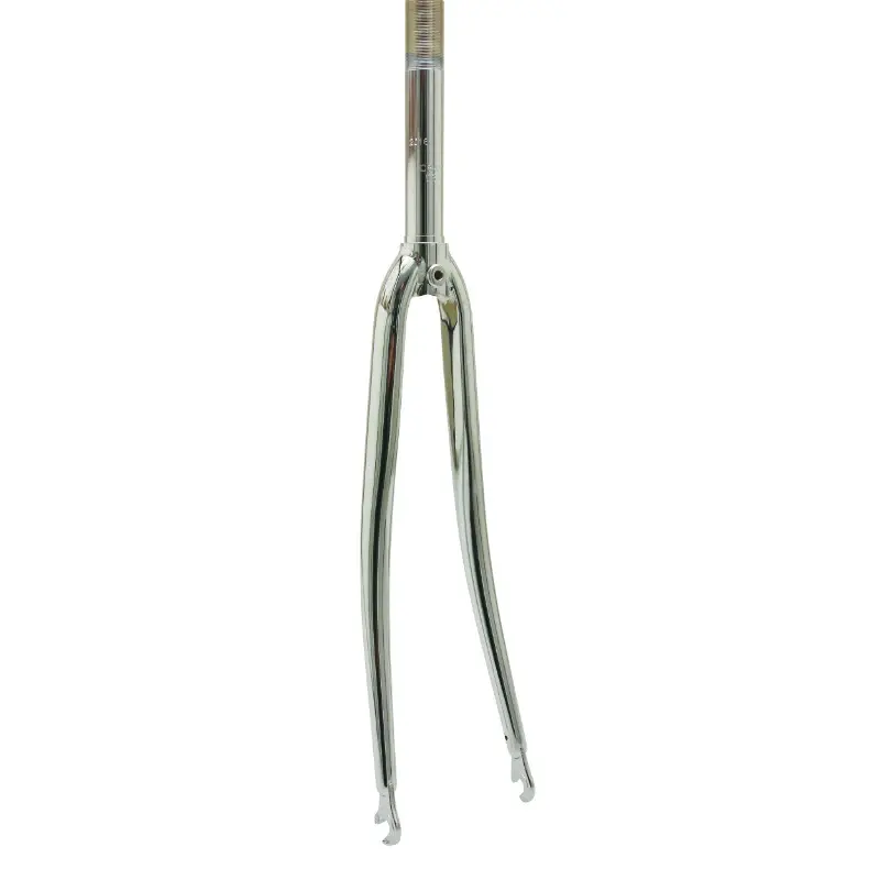 Fourche Route 700C Acier Chromee Cintree Pivot Filete 1"-22.2 Intérieur