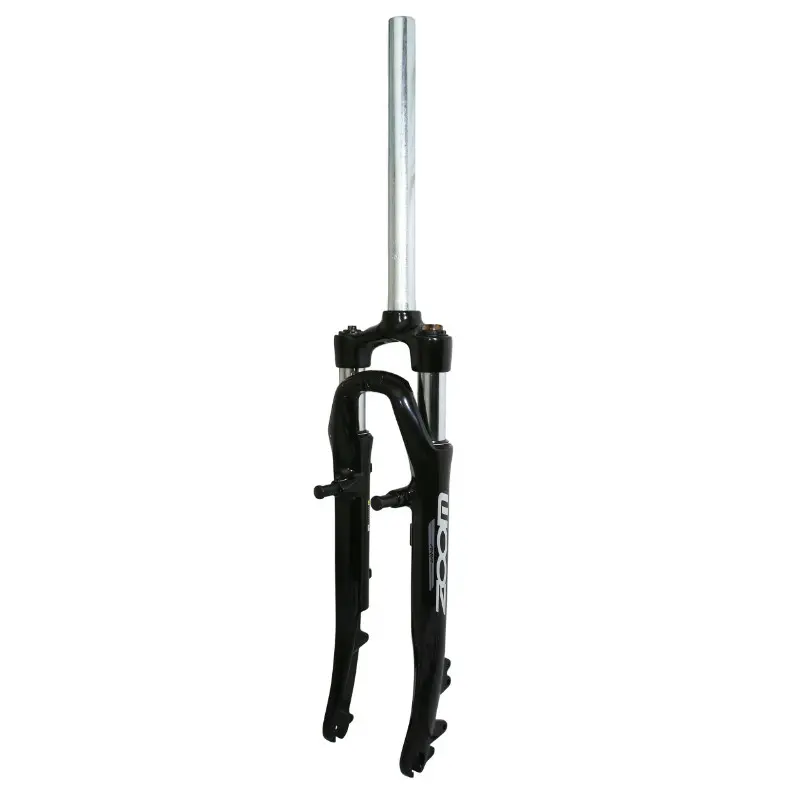 Fourche VTC 28 " 700X35 Zoom 730 Alu Ressort Noir Deb. 50 mm Pivot Lisse 1"1-8-28,6 Extérieur Compatible V-Brake-Disque