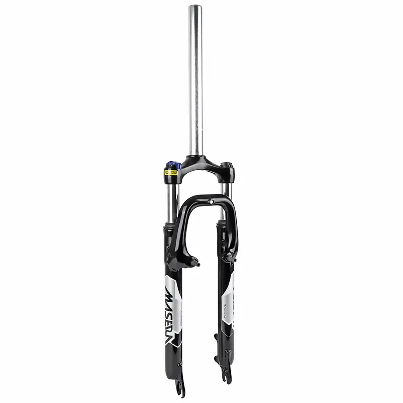 Fourche VTT 27.5 " Zoom 386Mlo A Ressort Noir Réglable-Blocable Deb. 60 mm Pivot Lisse 296 mm 1''1-8-28,6 Extérieur Compatible V-Brake-Disque