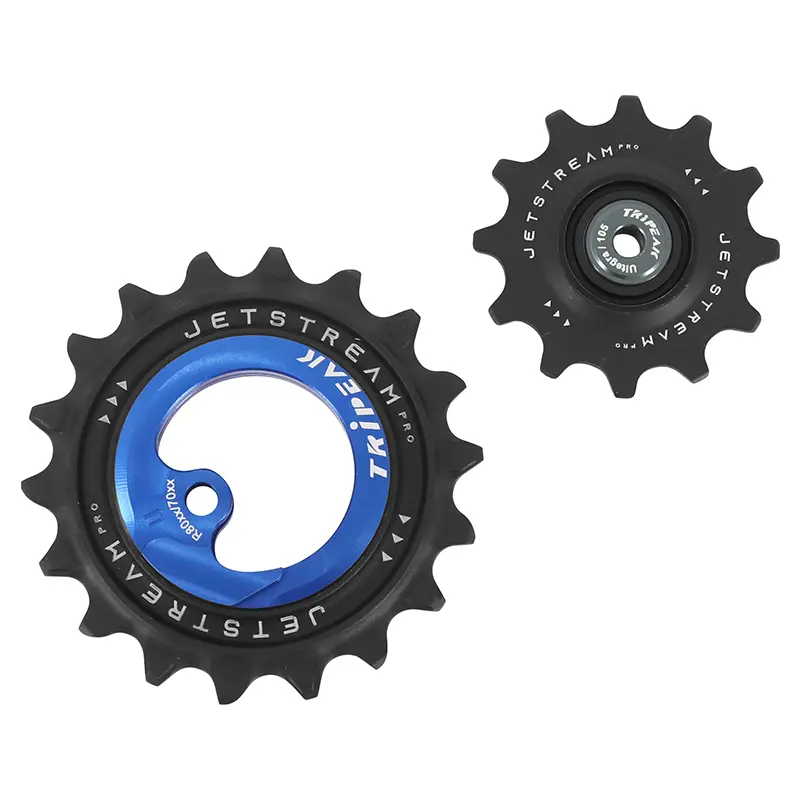 Galet Dérailleur Aopw Tripeak 12-18 Dents Céramique 11X2V. Shimano Ultegra R8000Gs - 105 R7000Gs Bleu Fonce (Jeu De 2) (Garantie 4 Ans)