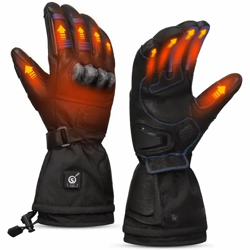 Gants Chauffants Moto carbone | RacerPro™