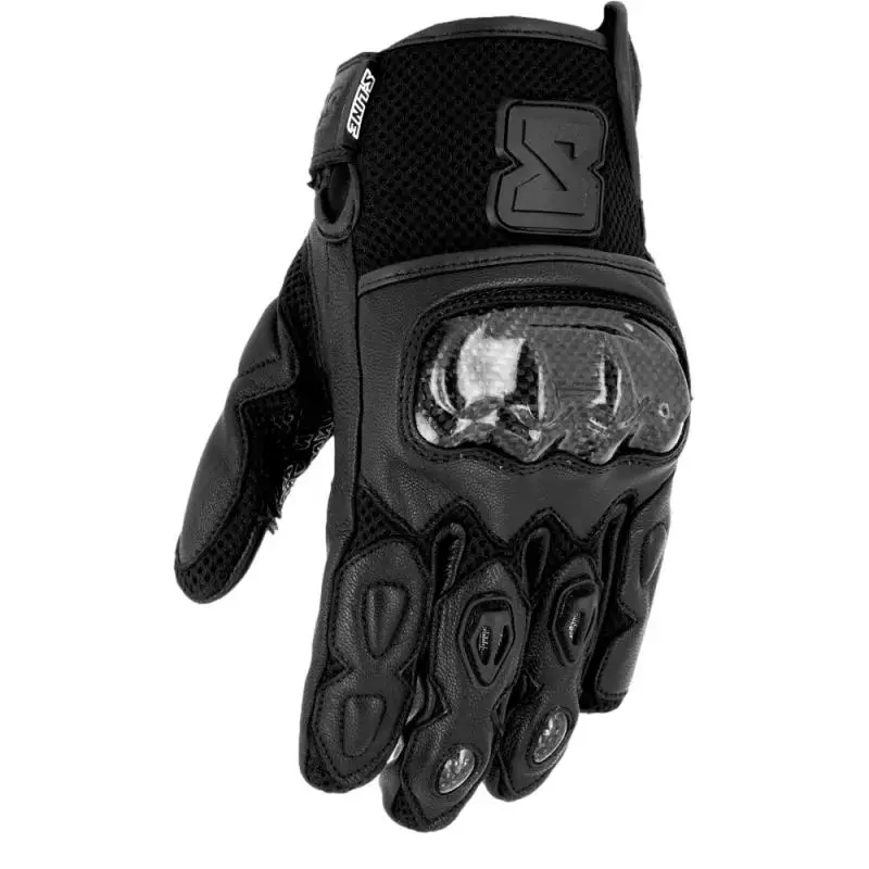Gants Moto Été Cuir & Carbone Homologués CE - Protection & Confort