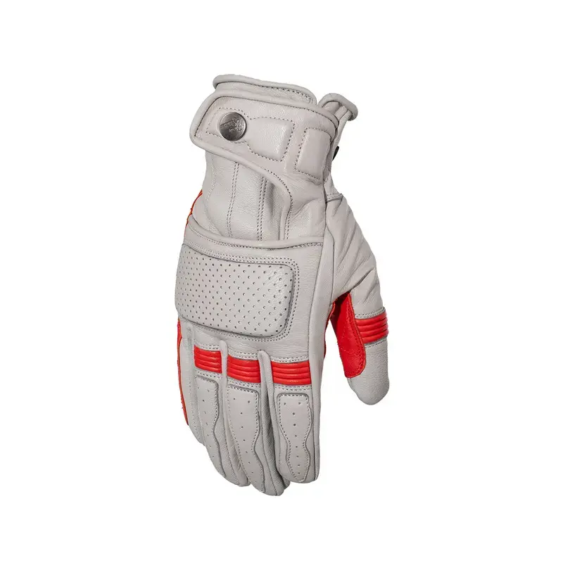 Gants moto été homme - Calvin gris et rouge