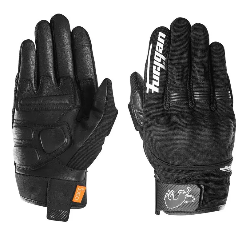 Gants moto été homme - Jet D3O® Evo Noir et Blanc