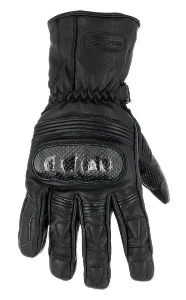 Gants moto Hiver Cuir  Avec Coque Carbone