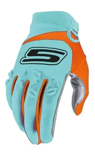Gants Motocross CROSS US Taille L Orange/Bleu NON HOMOLOGUE C.E