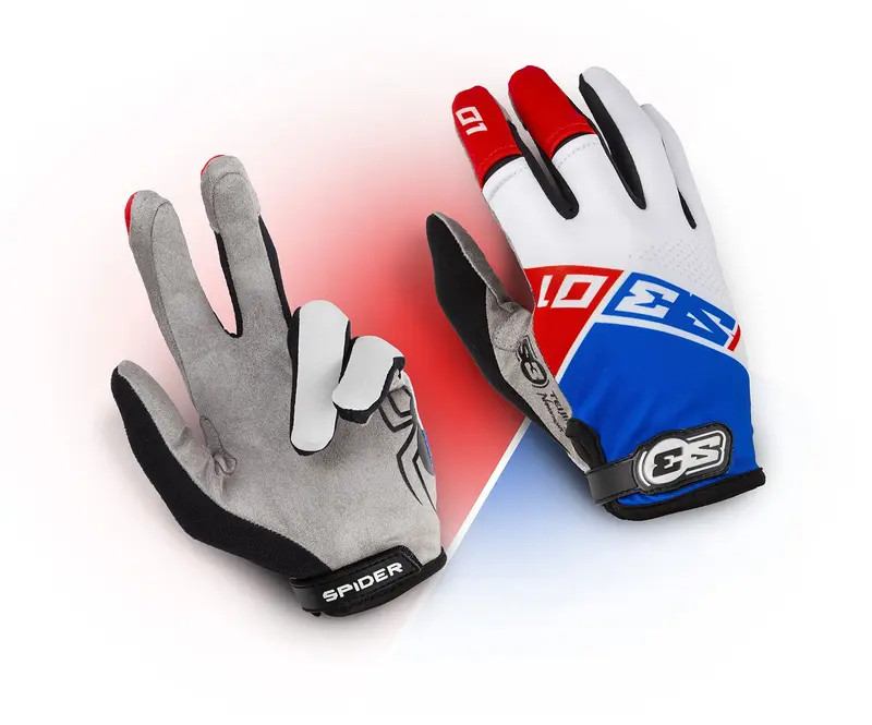 Gants Spider Bleu Blanc Rouge S3 PARTS