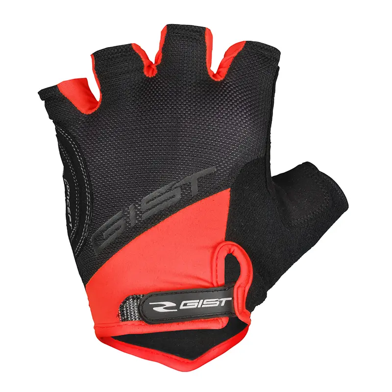 Gants Vélo Court Gist D-Grip Gel Été Rouge M (Paire Sur Carte) Avec Velcro