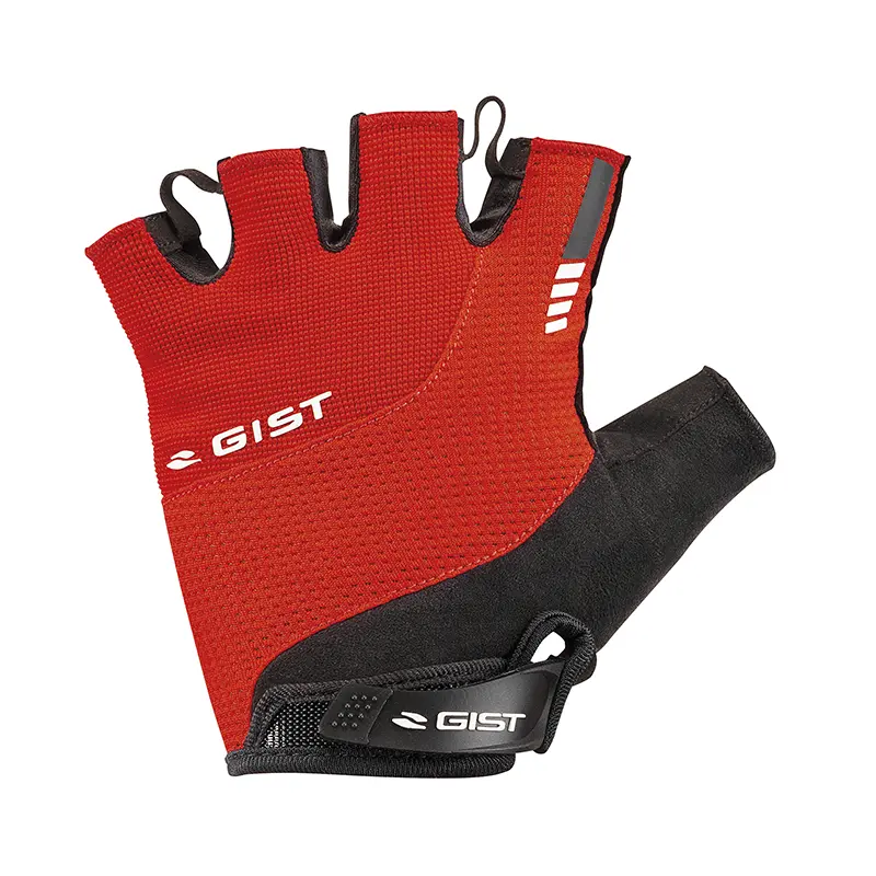 Gants Vélo Court Gist Kontrol Été Rouge L (Paire Sur Carte) Avec Velcro
