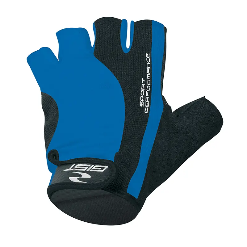 Gants Vélo Court Gist Pro Bleu L (Paire Sur Carte) Avec Velcro