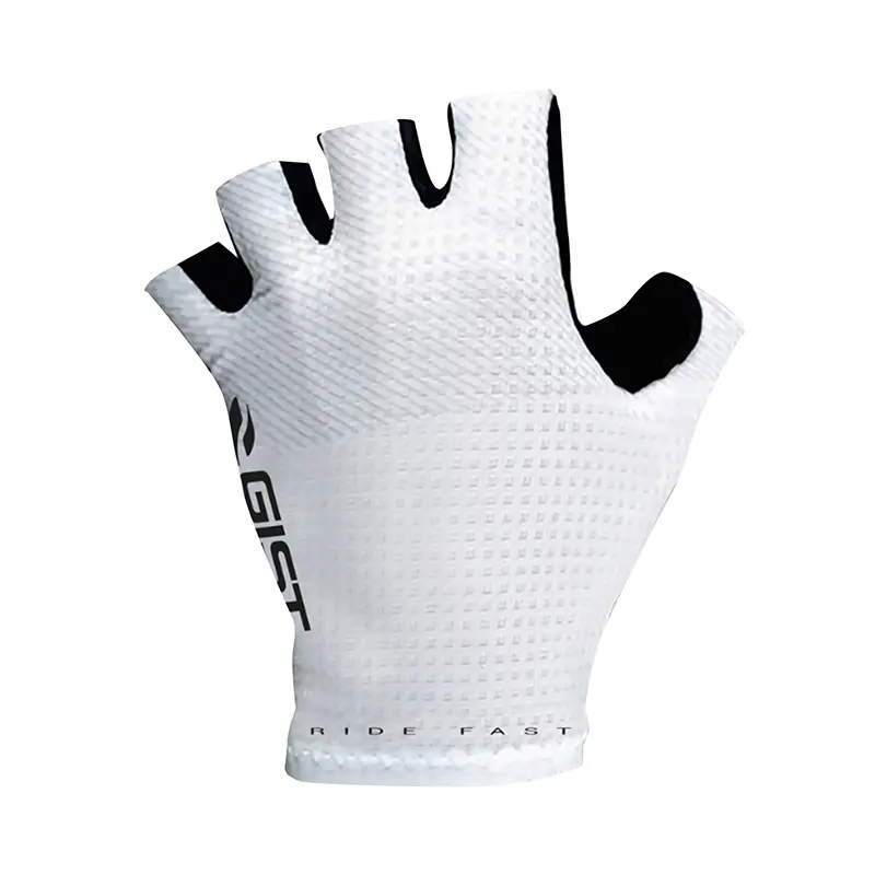 Gants Vélo Court Gist Race Été Blanc XXL (Paire Sur Carte) Sans Velcro