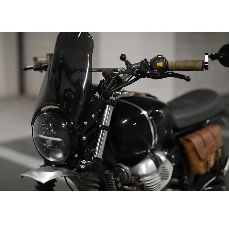 Garde-boue haut Scrambler - noir brillant (Royal Enfield Interceptor / GT 650) | Hedgehog Motorcycles