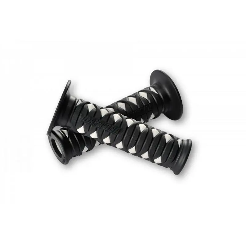 GGD-KATANA DAYTONA Paire de poignées blanches - 22mm - open end
