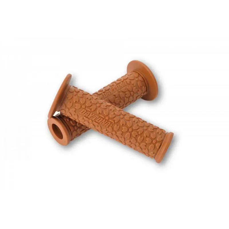 GGD-SAKURA DAYTONA Paire de poignées marrons claire - 22mm - open end