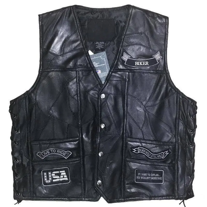 Gilet biker Américain
