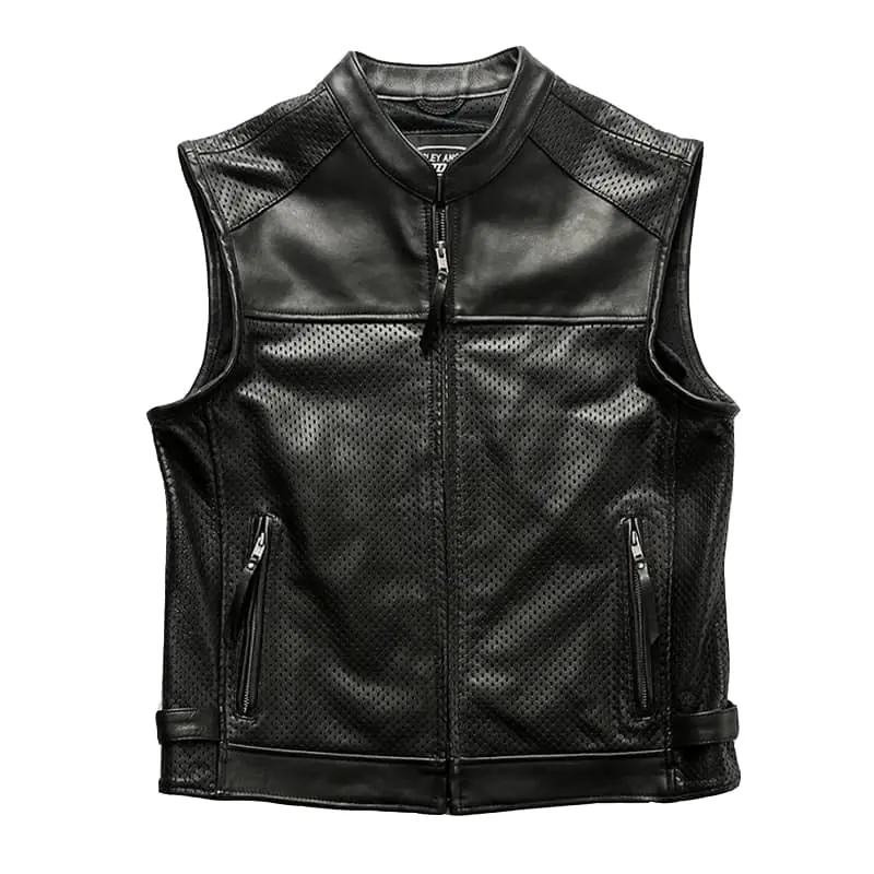 Gilet biker en cuir - Glumed