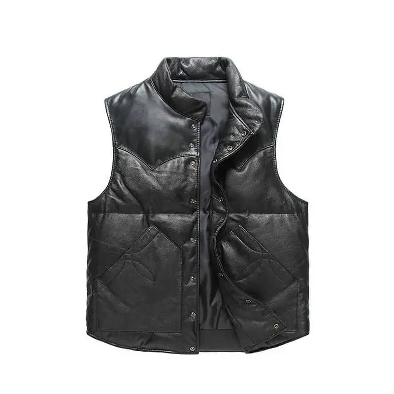 Gilet biker en cuir - Hrapp