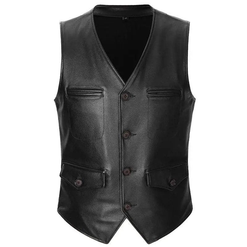 Gilet biker en cuir - Jodoft