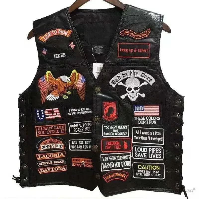 Gilet cuir biker Harley Davidson