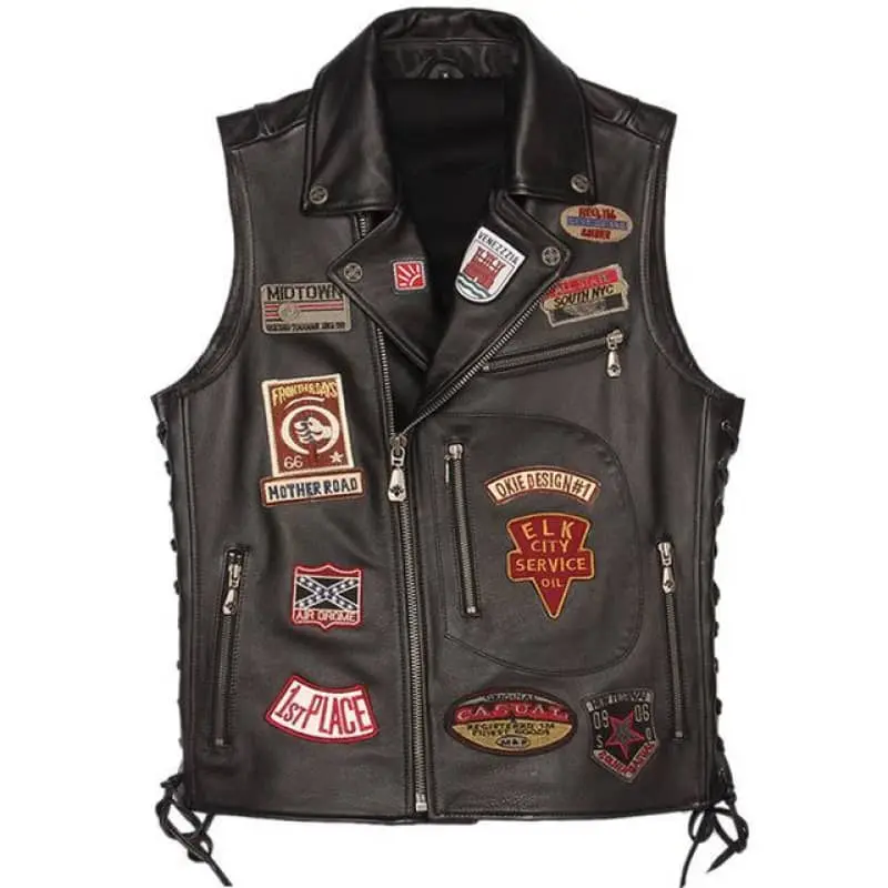 Gilet cuir biker - Mother Road