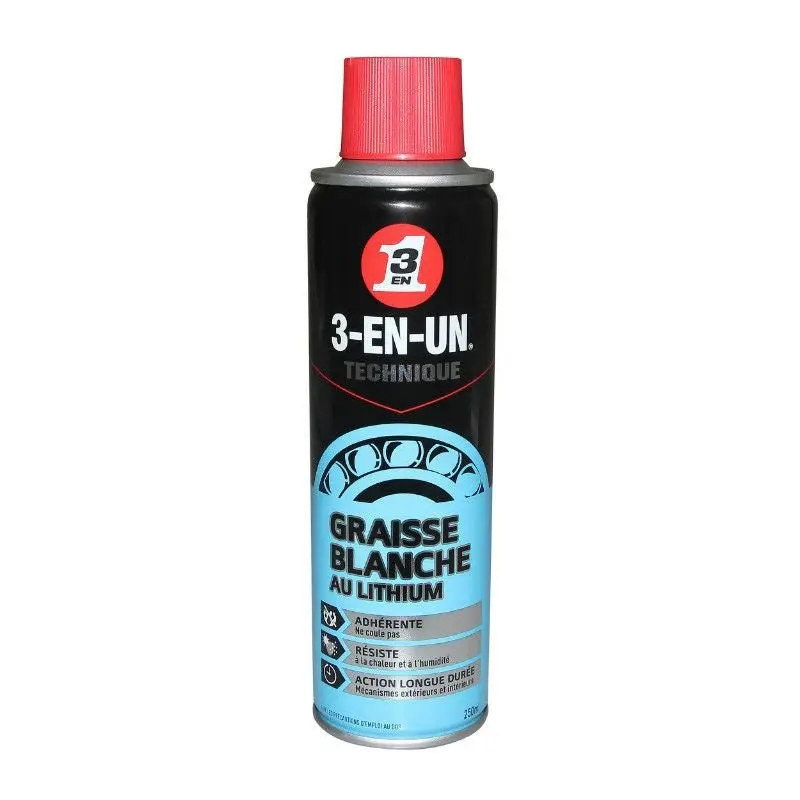 GRAISSE 3-EN-UN BLANCHE AU LITHIUM (AEROSOL 250 ml)