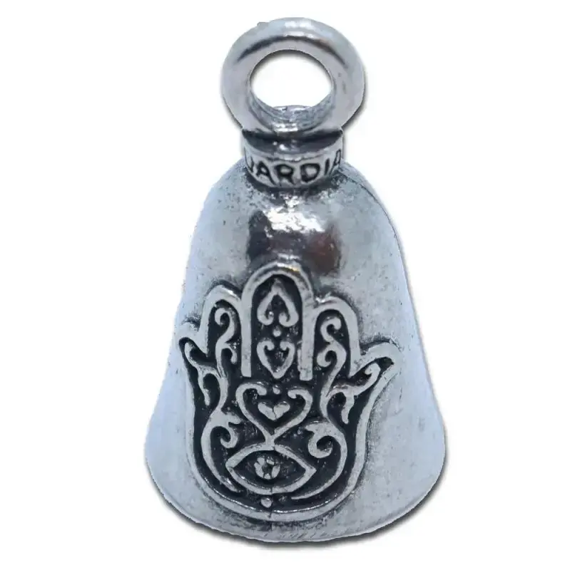 Guardian Bell Hamsa Main de Fatma - Clochette Protection Moto Porte-Bonheur