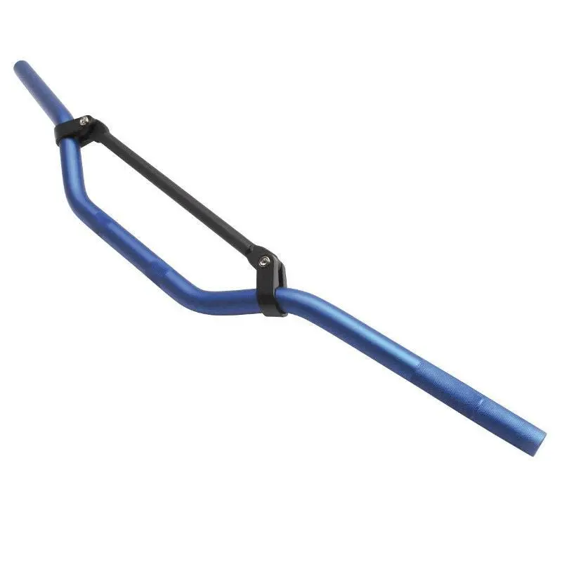 Guidon Cross Alu Renforcé 22,2mm Bleu - Performance Assurée