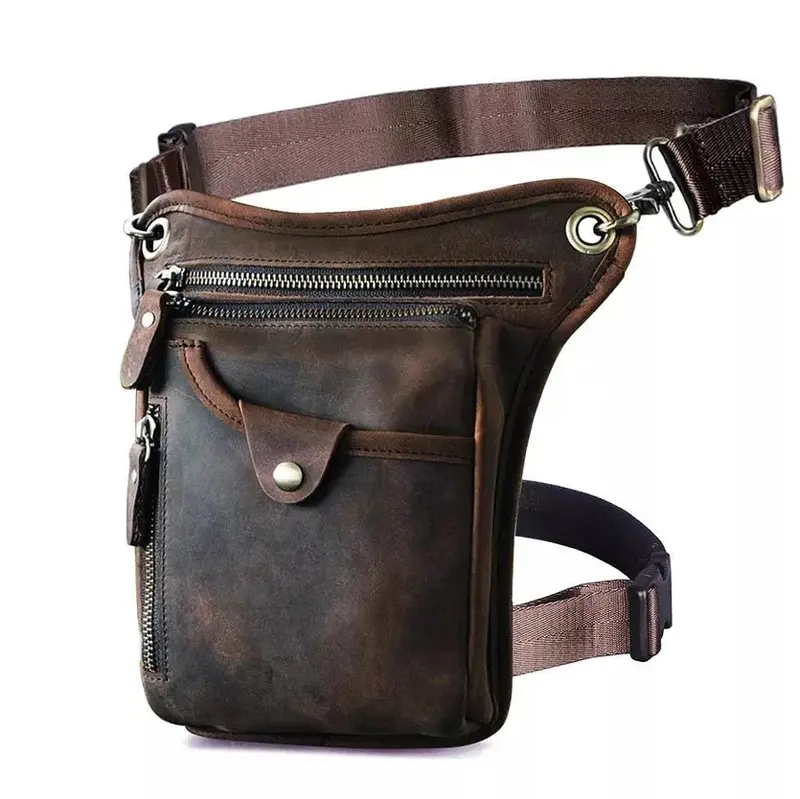 Héritage™ — Sacoche de Jambe vintage en Cuir de Vachette Ciré