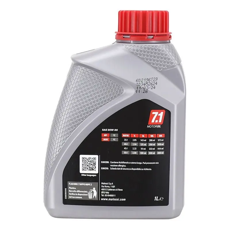 HUILE MOTEUR 2 TEMPS MALOSSI SPORT 7.1 (1L) SEMI SYNTHETIQUE
