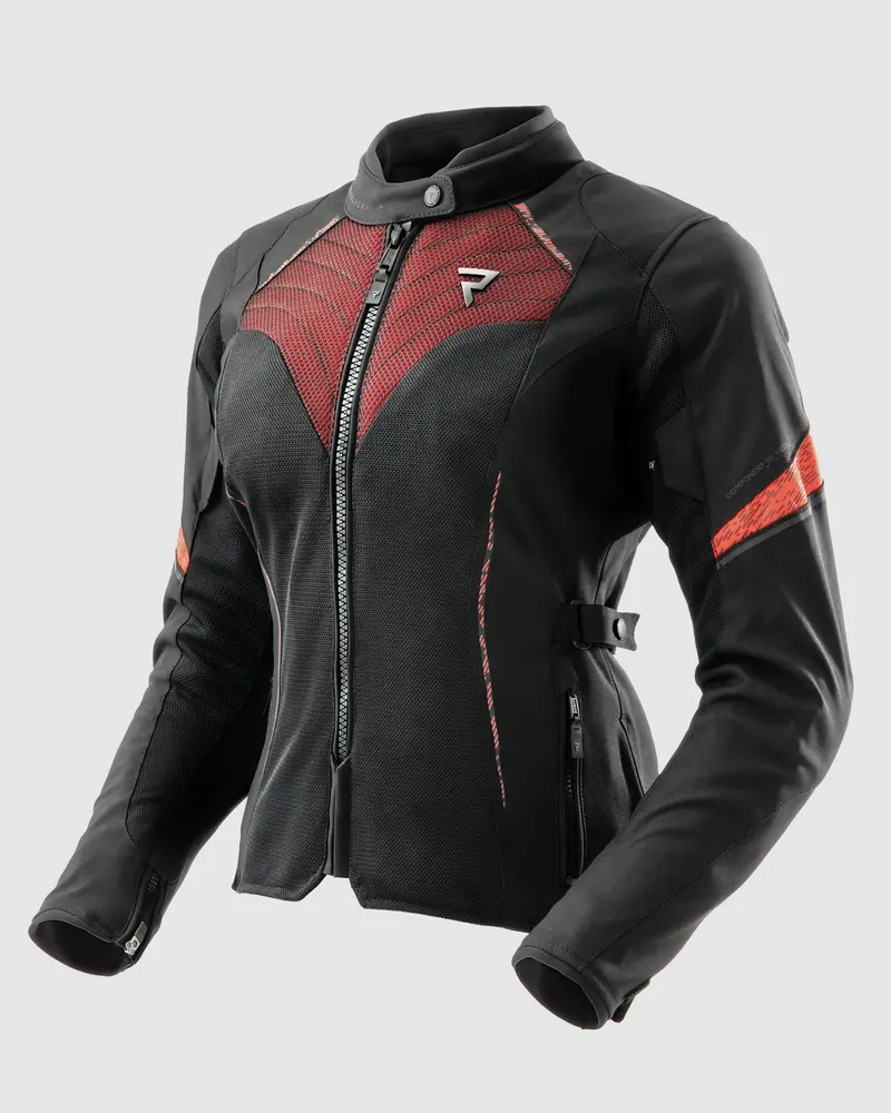Jax Femme Blouson Moto Rouge