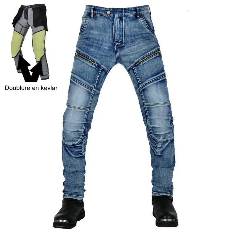 Jean de moto Kevlar - Bleu