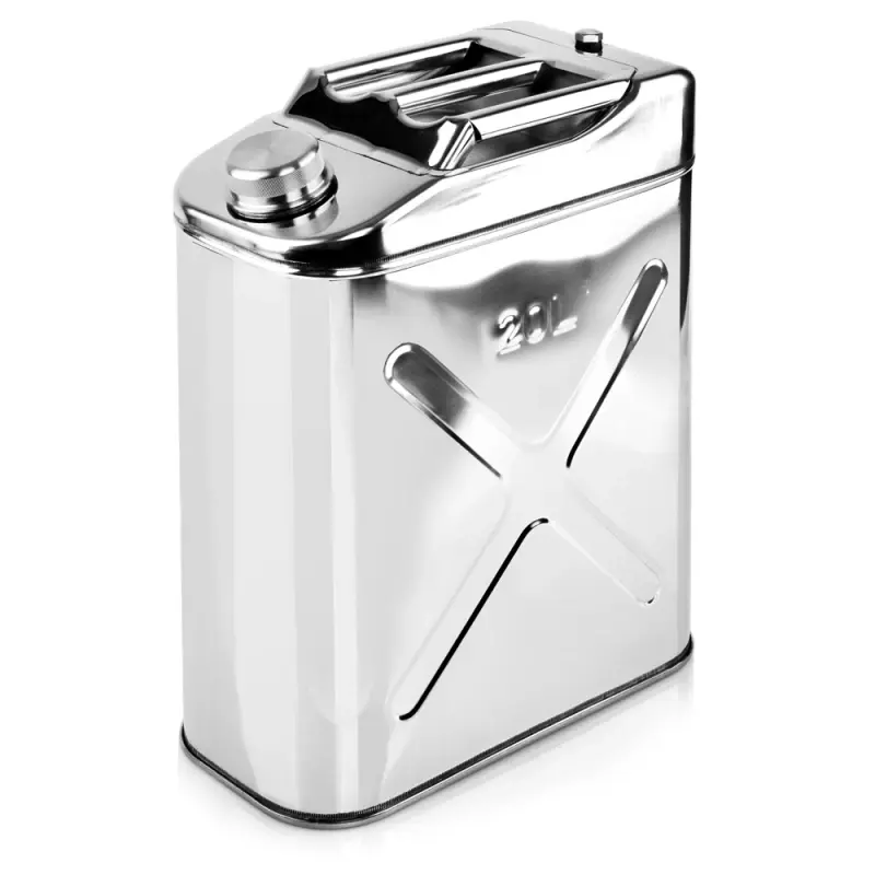 Jerycan 20 litres vertical en acier inoxydable