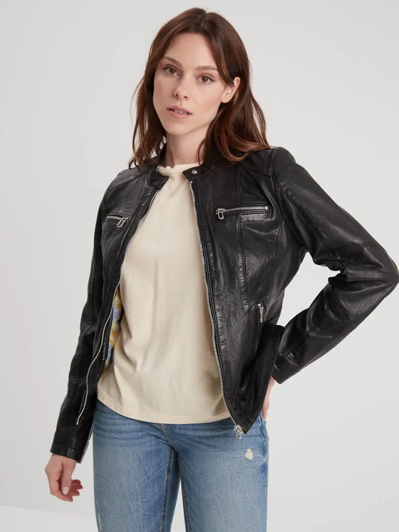 Jolya - Blouson cuir femme