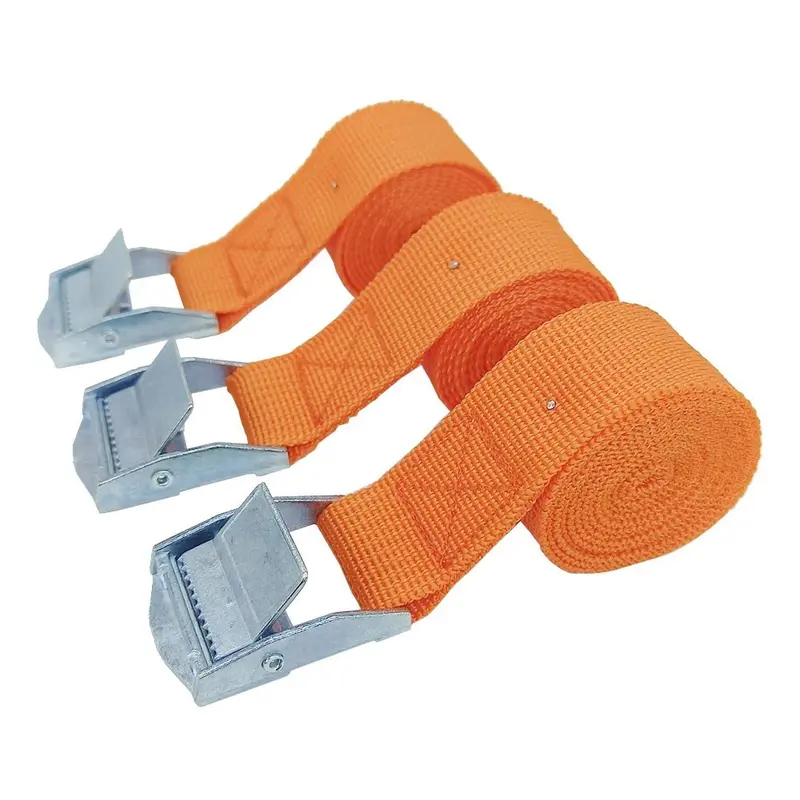 Kit de 3 sangles d'arrimage 1Metre - Orange