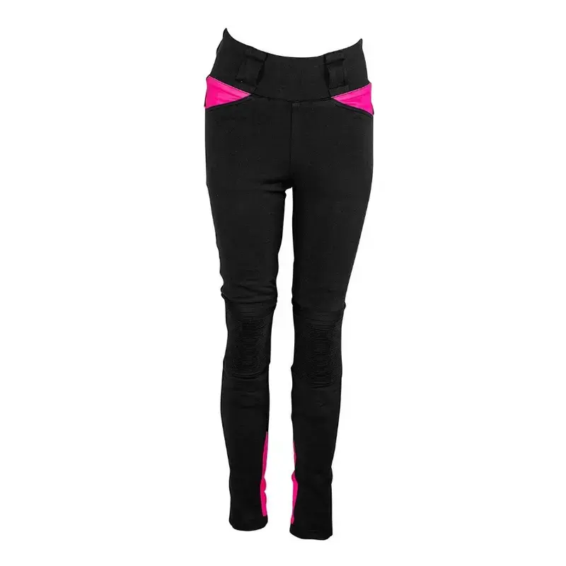 Legging moto femme - Claudia noir et rose