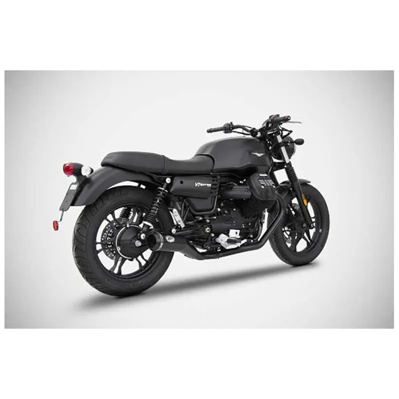Ligne 2 en 1 ZARD inox noir Moto guzzi V7 III