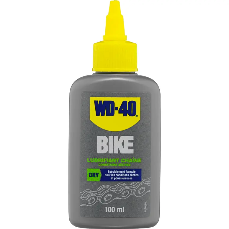 Lubfrifiant chaîne vélos conditions sèches WD40 100 ml