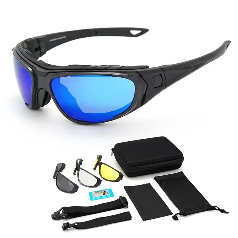 Lunette moto bleu - CX5 avec verre intercheangebale