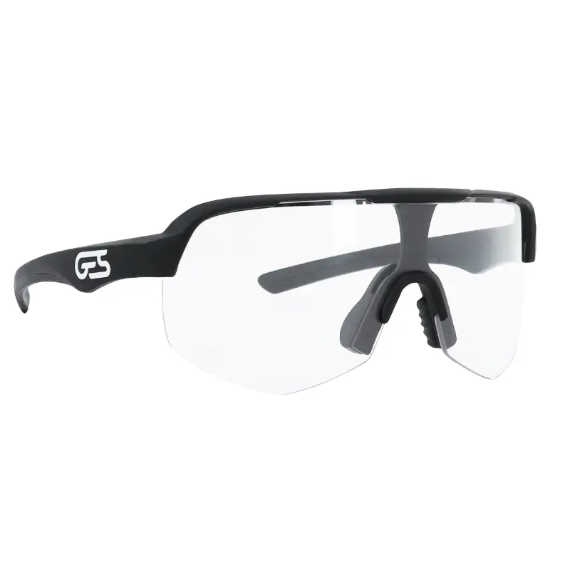 Lunettes Vélo Adulte Ges Alpha Photochromic Monture Noir (Verres Qui S'Adaptent Automatiquement A La Luminosite) - Indice 0 À 3