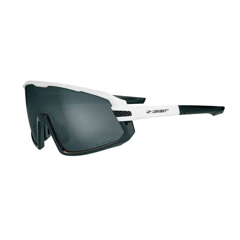 Lunettes Vélo Adulte Gist Next Monture Blanc Verres Photochromiques Qui S'Adaptent Automatiquement A La Luminosite (Verre Cat 1-3)