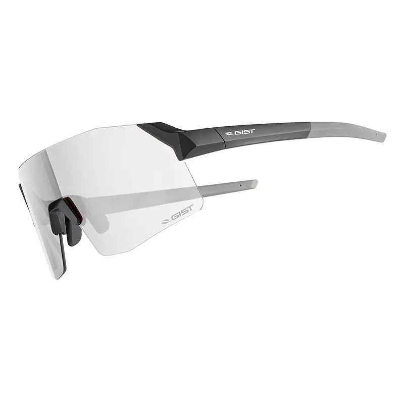 Lunettes Vélo Adulte Gist Rocket Monture Noir Mat Verres Photochromiques Qui S'Adaptent Automatiquement A La Luminosite (Verre Cat 1-3)