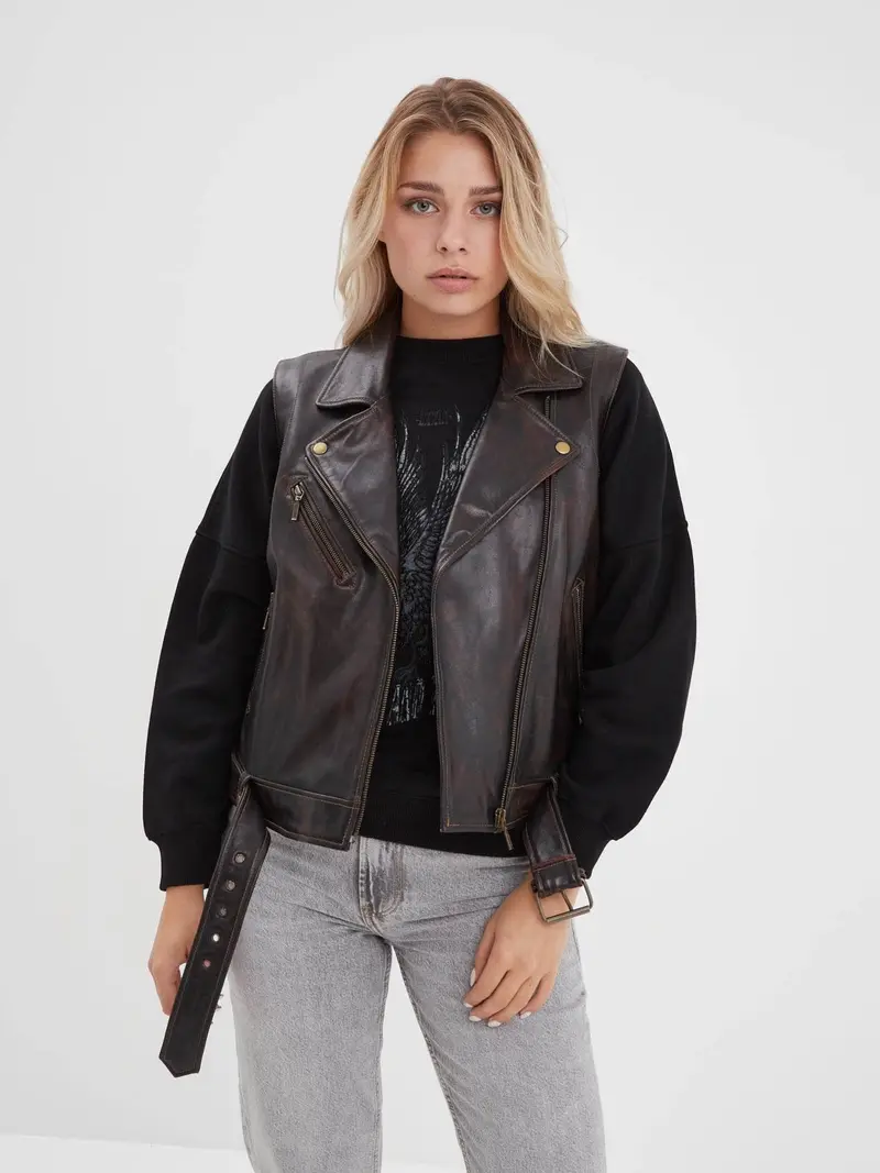 Madeline - Blouson cuir femme