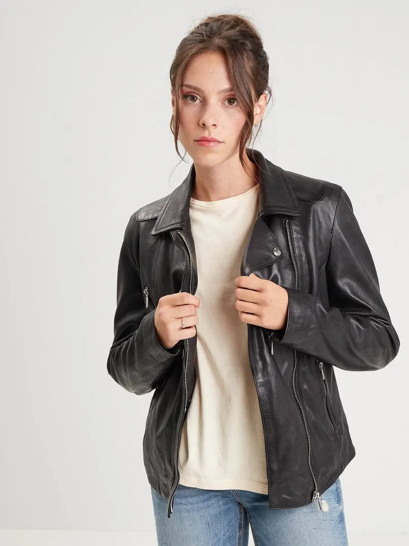Margaux - Blouson cuir femme