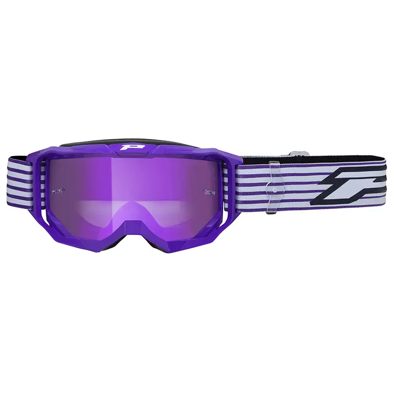 Masque-Lunettes Cross Progrip 3300 Fl Vision Go Multilayered Violet Ecran Miroir Violet Anti-Rayures-Anti U.V.-Anti-Buee (Homologué Ce-En-N° Ac-96025 Rev.2)