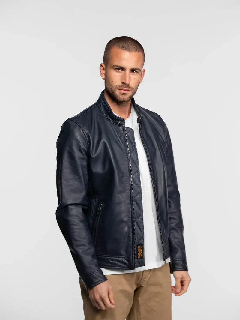 Mercer - Blouson cuir homme